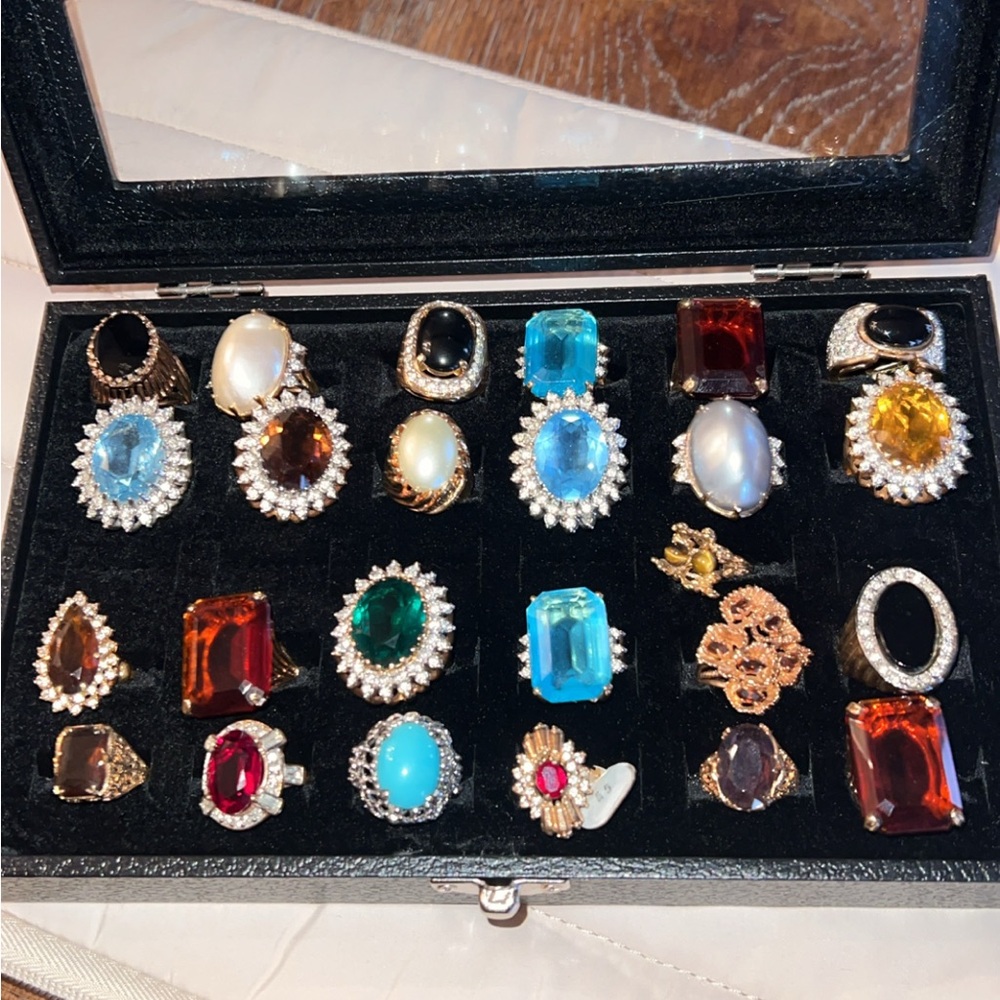 Beautiful estate cocktail rings! Authenticated